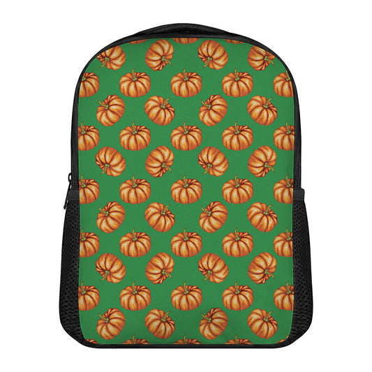 Green Pumpkin Pattern Print Casual Backpack