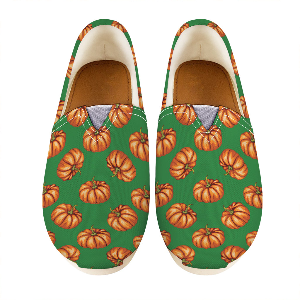 Green Pumpkin Pattern Print Casual Shoes