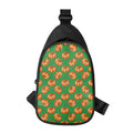 Green Pumpkin Pattern Print Sling Bag