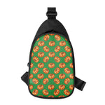 Green Pumpkin Pattern Print Chest Bag