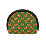 Green Pumpkin Pattern Print Coin Purse