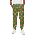 Green Pumpkin Pattern Print Cotton Sweatpants