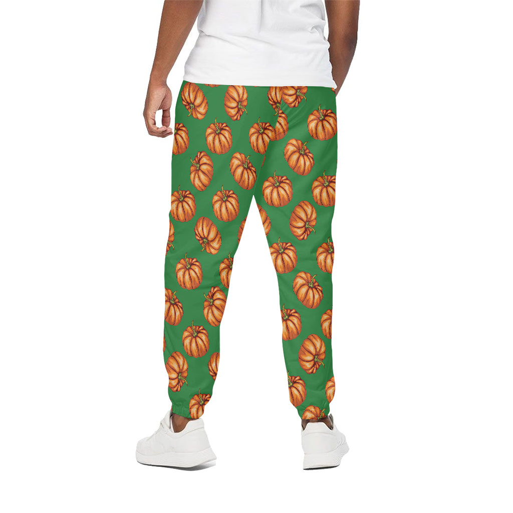 Green Pumpkin Pattern Print Cotton Pants
