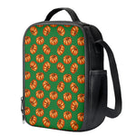 Green Pumpkin Pattern Print Crossbody Lunch Bag