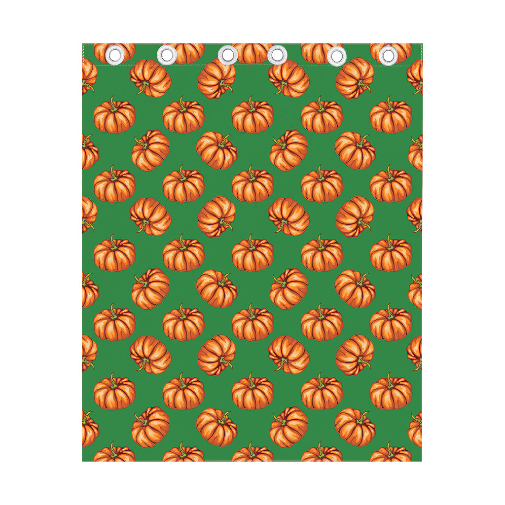 Green Pumpkin Pattern Print Curtain