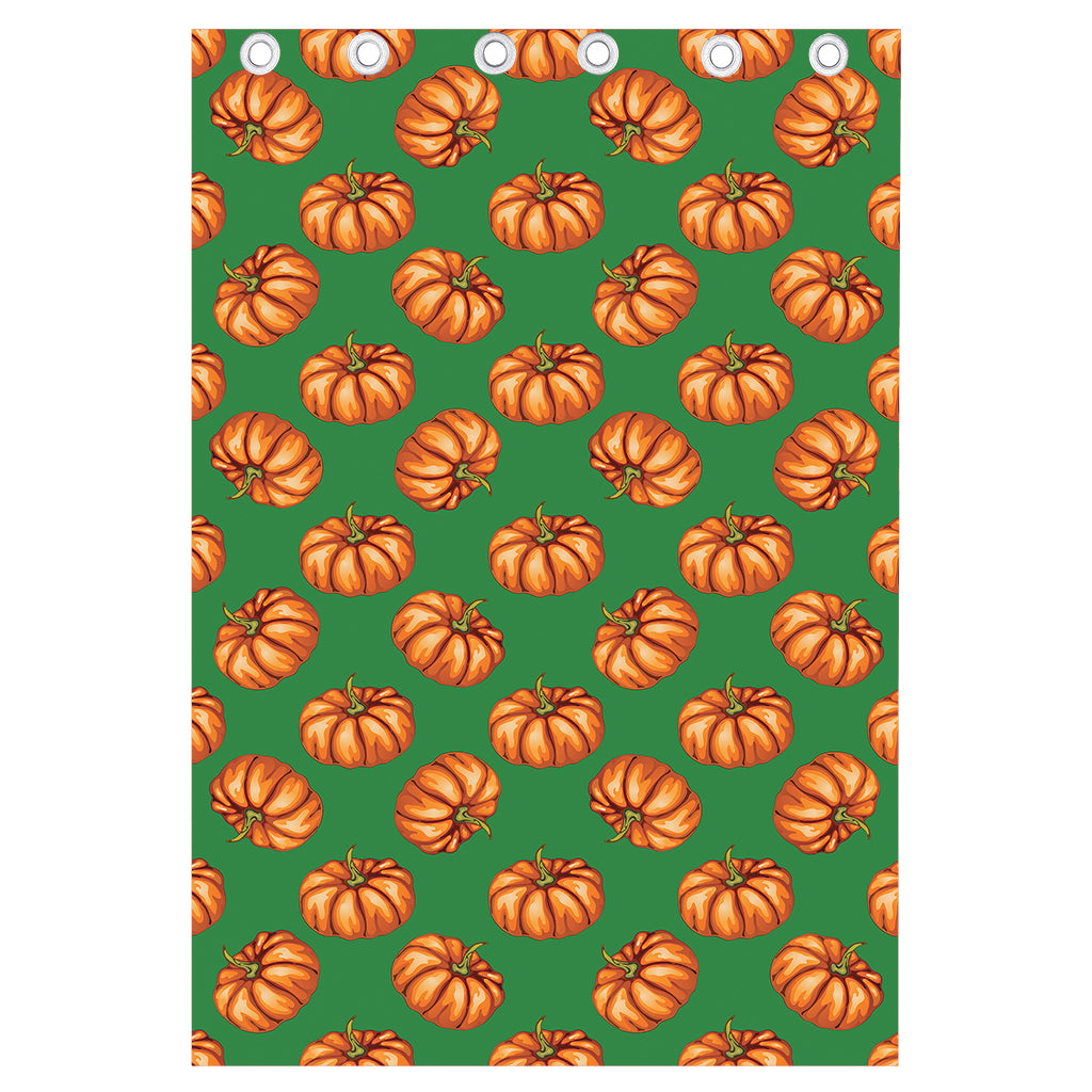 Green Pumpkin Pattern Print Curtain