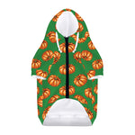 Green Pumpkin Pattern Print Dog Zip Up Hoodie