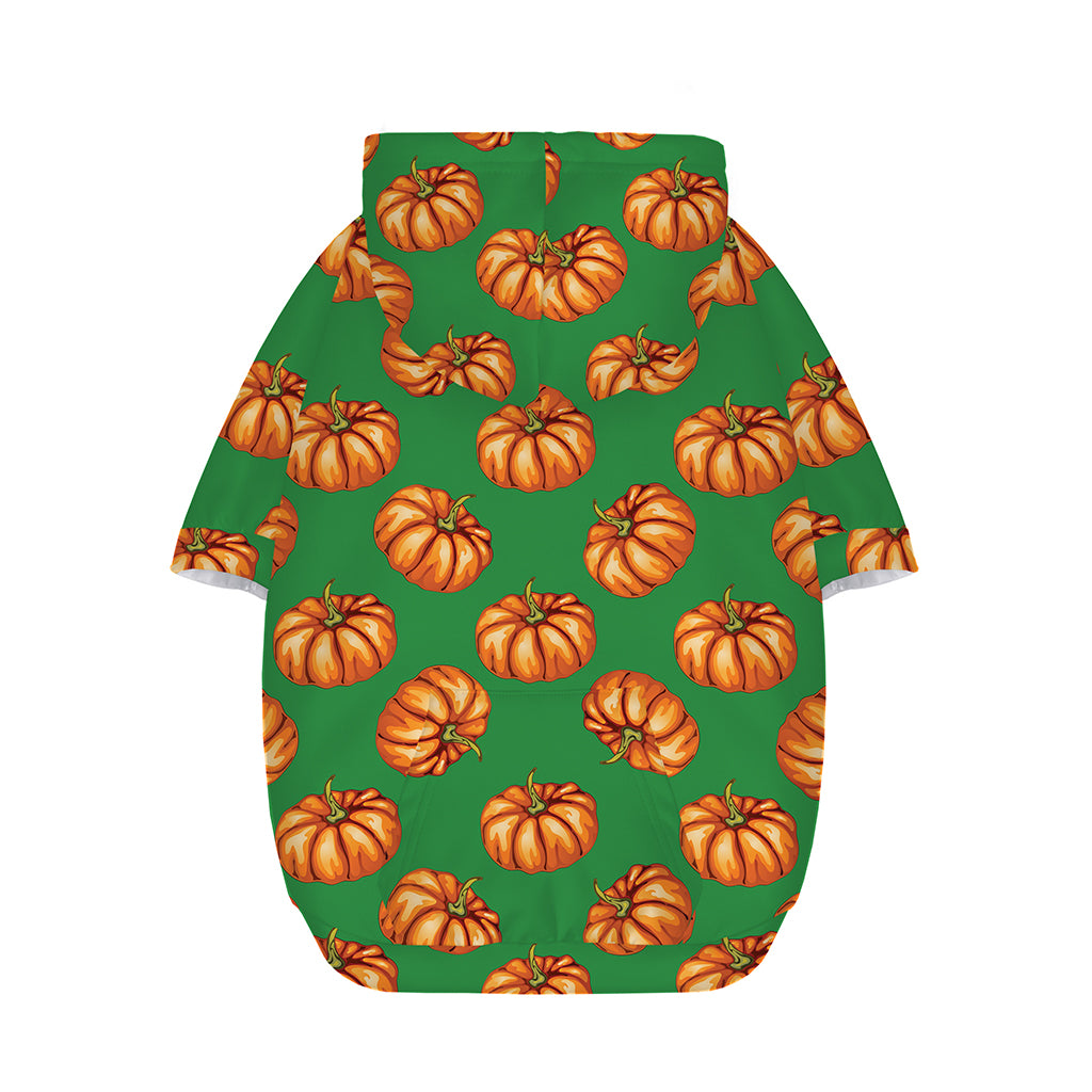 Green Pumpkin Pattern Print Dog Zip Up Hoodie