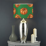 Green Pumpkin Pattern Print Drum Lamp Shade