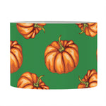 Green Pumpkin Pattern Print Drum Lamp Shade