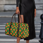 Green Pumpkin Pattern Print Duffle Bag