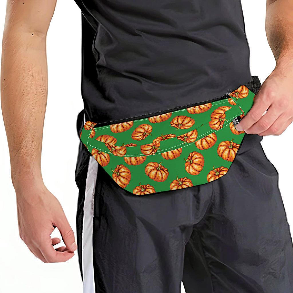 Green Pumpkin Pattern Print Fanny Pack