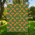 Green Pumpkin Pattern Print Garden Flag