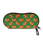 Green Pumpkin Pattern Print Glasses Case