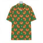Green Pumpkin Pattern Print Hawaiian Shirt