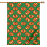 Green Pumpkin Pattern Print House Flag
