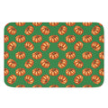 Green Pumpkin Pattern Print Indoor Door Mat