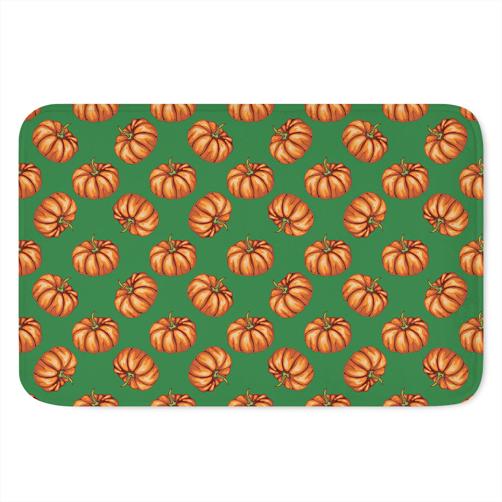 Green Pumpkin Pattern Print Indoor Door Mat