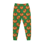 Green Pumpkin Pattern Print Jogger Pants