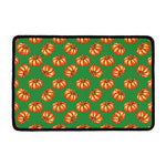 Green Pumpkin Pattern Print Kitchen Mat