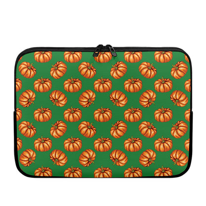 Green Pumpkin Pattern Print Laptop Sleeve