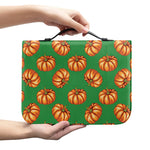 Green Pumpkin Pattern Print Leather Bible Cover