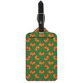 Green Pumpkin Pattern Print Luggage Tag