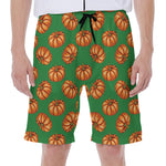 Green Pumpkin Pattern Print Men's Beach Shorts