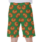 Green Pumpkin Pattern Print Men's Beach Shorts