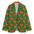 Green Pumpkin Pattern Print Men's Blazer
