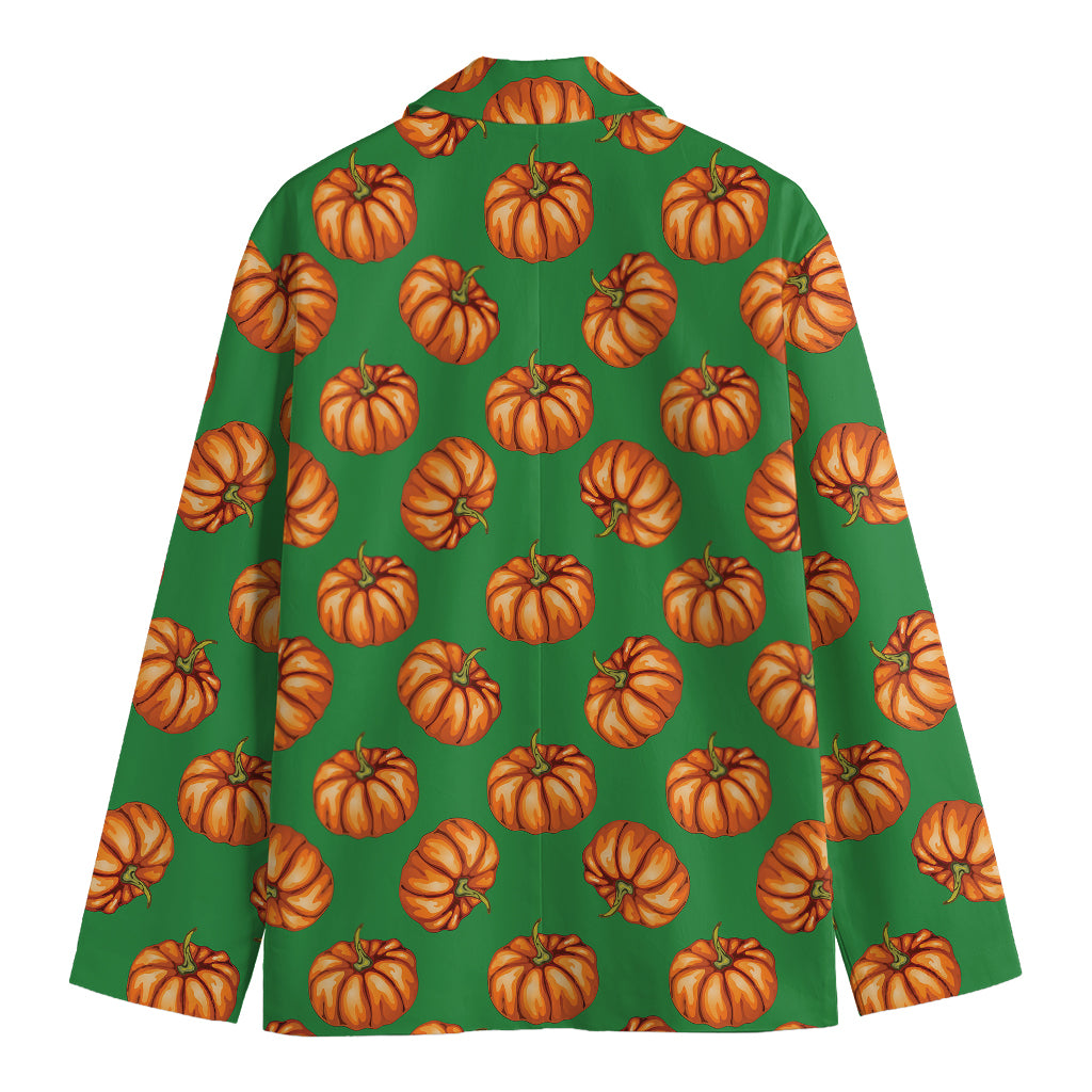 Green Pumpkin Pattern Print Men's Blazer