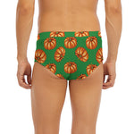 Green Pumpkin Pattern Print Men's Briefs