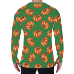 Green Pumpkin Pattern Print Men's Long Sleeve T-Shirt