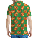 Green Pumpkin Pattern Print Men's Polo Shirt