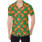 Green Pumpkin Pattern Print Men's Shirt