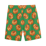 Green Pumpkin Pattern Print Men's Sports Shorts