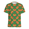 Green Pumpkin Pattern Print Men's Athletic T-Shirt