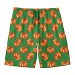 Green Pumpkin Pattern Print Men's Swim Trunks
