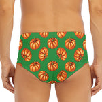 Green Pumpkin Pattern Print Men's Triangle Swim Briefs