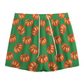 Green Pumpkin Pattern Print Mesh Shorts