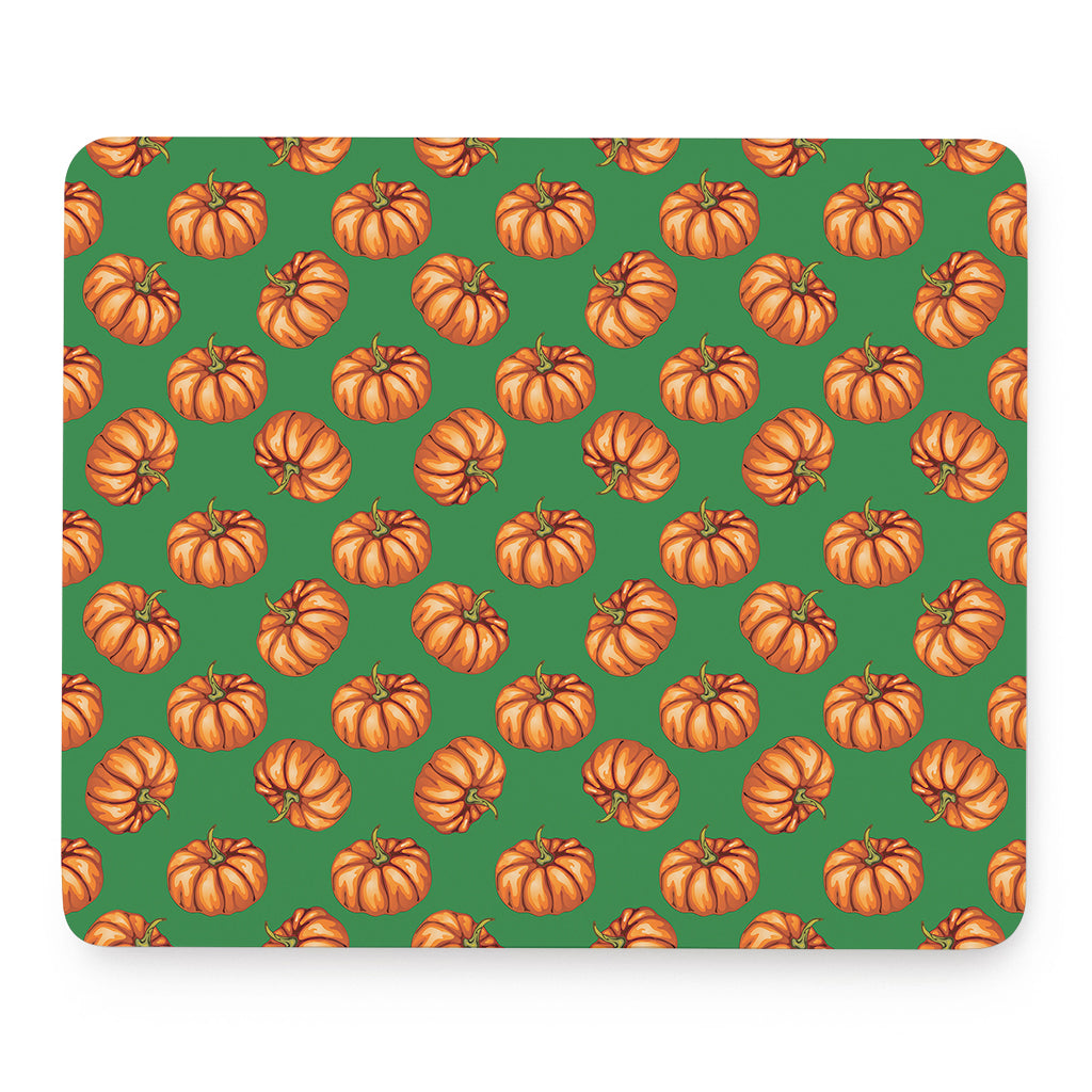 Green Pumpkin Pattern Print Mouse Pad
