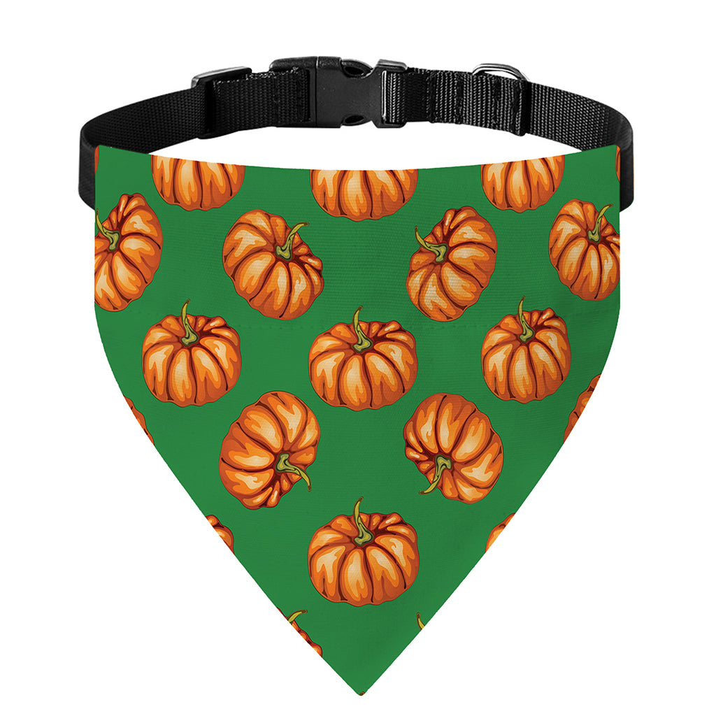 Green Pumpkin Pattern Print Over The Collar Dog Bandana