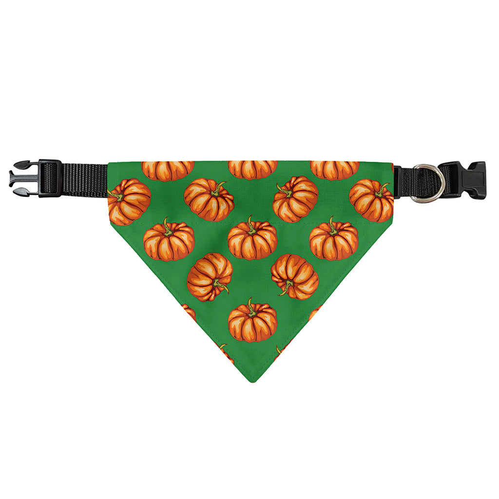 Green Pumpkin Pattern Print Over The Collar Dog Bandana
