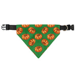 Green Pumpkin Pattern Print Over The Collar Dog Bandana