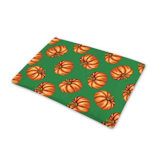 Green Pumpkin Pattern Print Pet Cooling Mat Cover