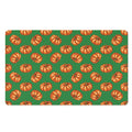 Green Pumpkin Pattern Print Polyester Doormat