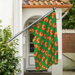 Green Pumpkin Pattern Print Polyester Flag