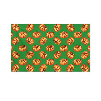 Green Pumpkin Pattern Print Polyester Flag