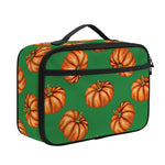Green Pumpkin Pattern Print Portable Lunch Bag