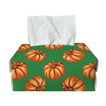 Green Pumpkin Pattern Print Rectangle Tissue Box Cover